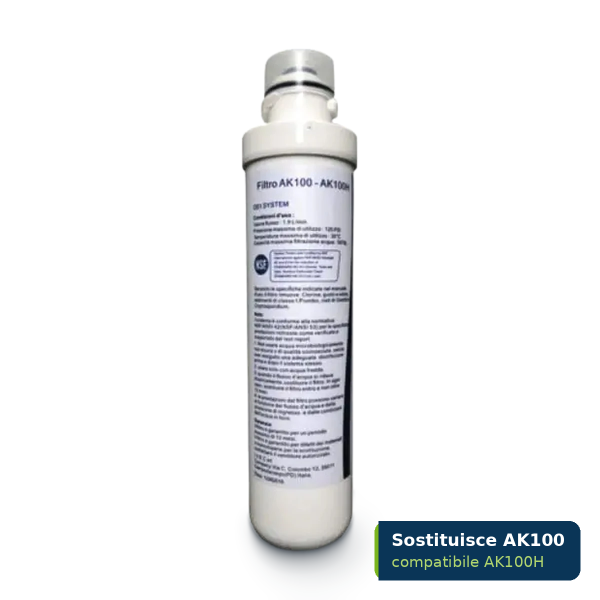 Filtro AK100-U per depuratore AK100H: sostituisce il vecchio filtro AK100